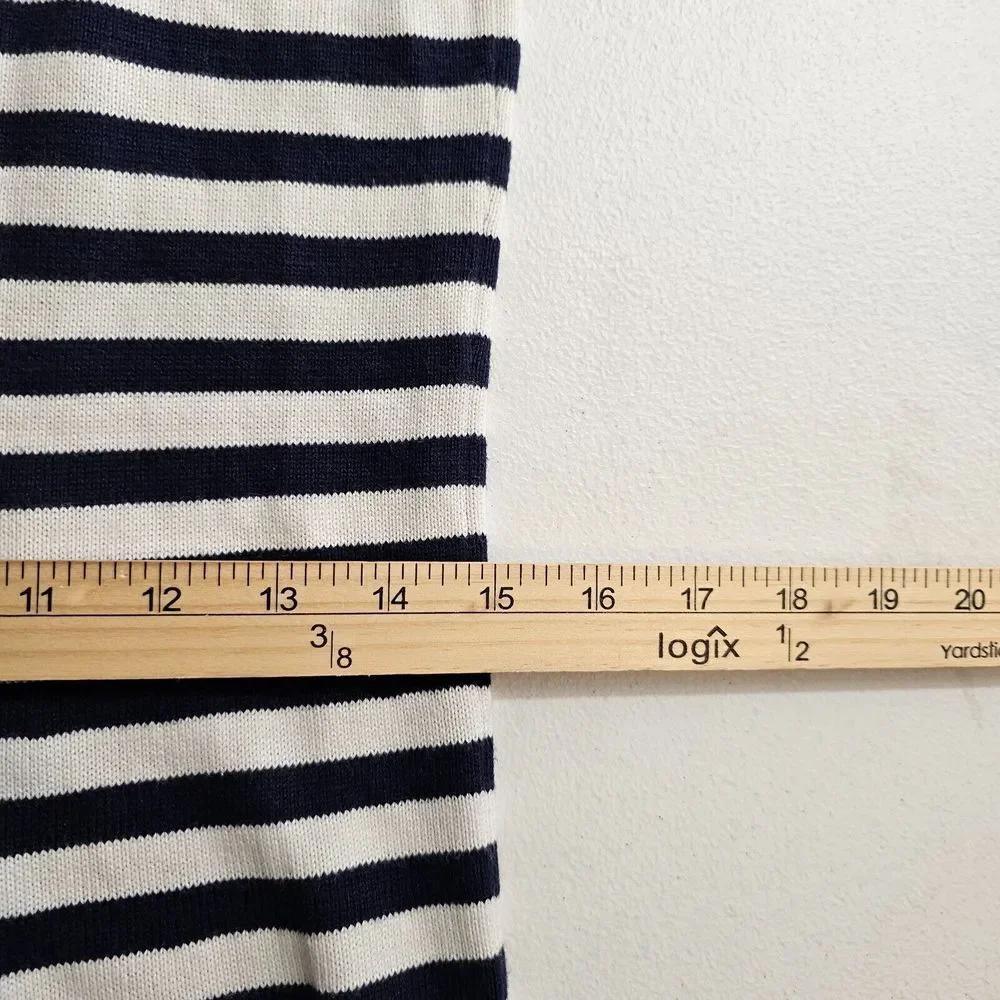 Michael Kors Ladies Navy‎ Blue & White Striped Tank Dress Lace Sleeveless Small